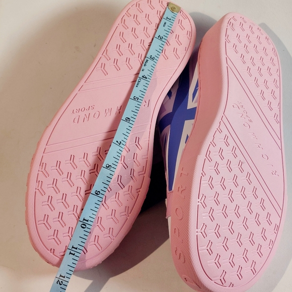 John Richmond pink & blue printed leather union jack sneakers, EU41, NWT, SS23 - Picture 9 of 10